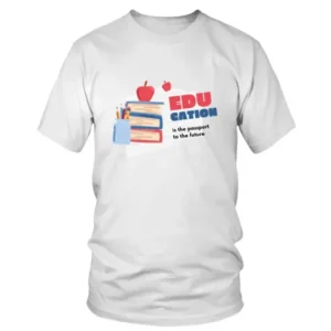 An Apple with Pencils and Books Education T-shirt