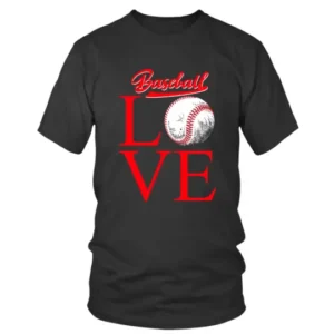 Baseball Love with Ball in Red Color T-shirt