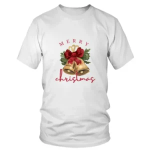 Bells with Merry Christmas Written T-shirt