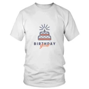 Birthday Girl with Cake and Candle T-shirt