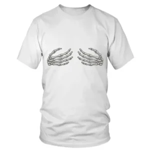 Black Grey Spooky Halloween Skeleton Hands T-shirt