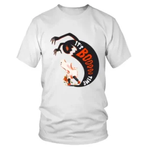 Black Orange It’s Boo Time Haunted Halloween T-shirt