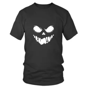 Black Spooky Scary Ghost Face Halloween T-shirt