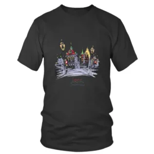 Black Urban Haunted City T-shirt