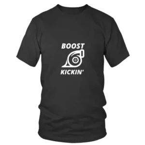 Boost Kickin in White Typography T-shirt