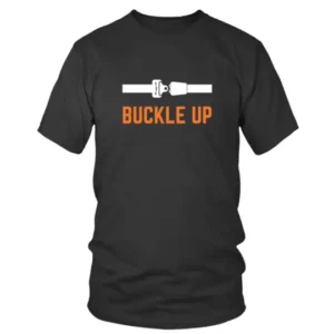 Buckle Up in a Simple Orange Color T-shirt