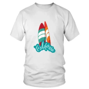 California with Two Surfing Boards T-shirt