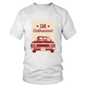 Car Enthusiast in Burgundy Color T-shirt