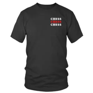 Chess Chess Chess in White and Red T-shirt