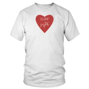 Elder Sister in Red Heart T-shirt