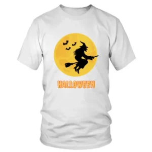 Flying Witch with bats at Night T-shirt