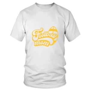 Football Mom in Yellow Color T-shirt