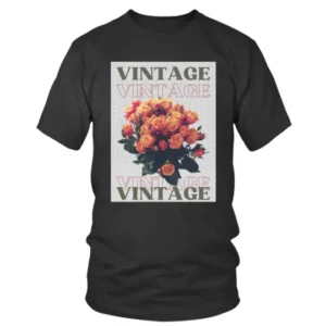 Four Times Vintage with Flowers T-shirt