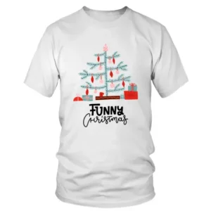 Funny Christmas Written and Tree With Gifts T-shirt