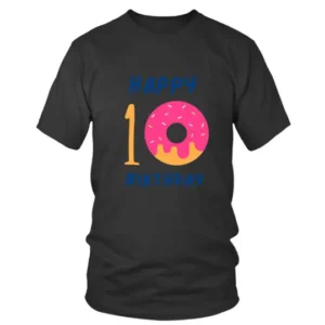 Happy 10 Birthday with Donut T-shirt