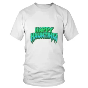 Happy Haunting Text Halloween T-shirt