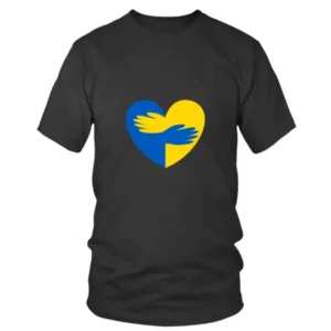 Heart Yellow and Blue Color Cool T-shirt