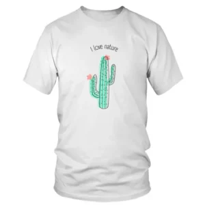 I Love Nature Colorful Cactus T-shirt