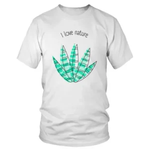 I Love Nature with Green Leaves T-shirt