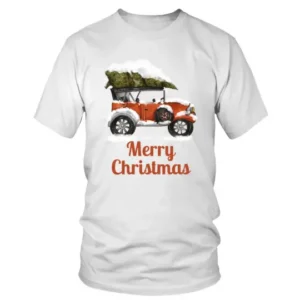 Jeep with Merry Christmas T-shirt