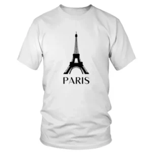 Just Paris Written with Eiffel Tower T-shirt