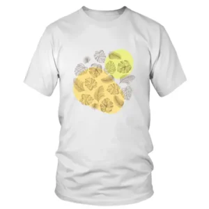 Leaves with Orange and Olive Background T-shirt