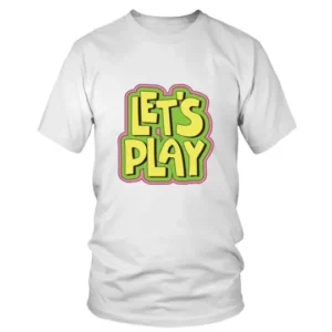 Lets Play in Green and Yellow Color T-shirt