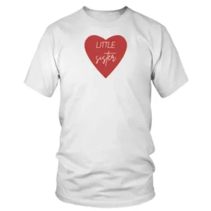 Little Sister in Red Heart T-shirt