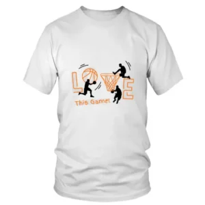 Love This Basketball Game in Black and Orange Color T-shirt