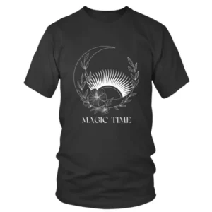 Magic Time with Moon and Sun White T-shirt