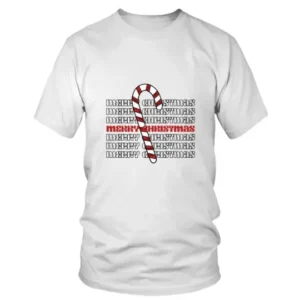 Merry Christmas Repeatedly Written T-shirt