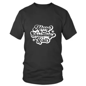 Merry Christmas Yall Black T-shirt