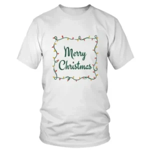 Minimal Written Merry With Lights T-shirt
