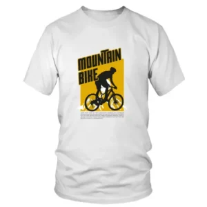 Mountain Bike in Yellow and White Color T-shirt