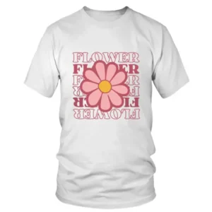 Multiple Times Repeated Flower T-shirt