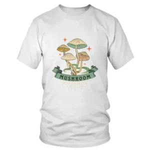 Mushrooms with Mushroom Written T-shirt