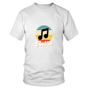 Music Sign with Retro Written in a Vintage Style T-shirt