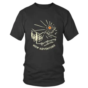 New Adventure Sun Rise and Mountains T-shirt