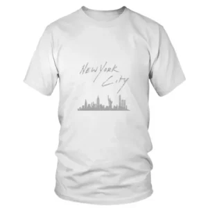 New York City with Black and White Vintage Style T-shirt