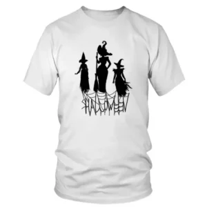 Orange Black Silhouette Halloween Design T-shirt