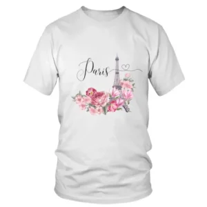 Paris with Roses and Eiffel Tower T-shirt