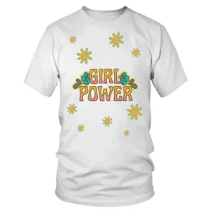 Power Girl with Many Flowers T-shirt