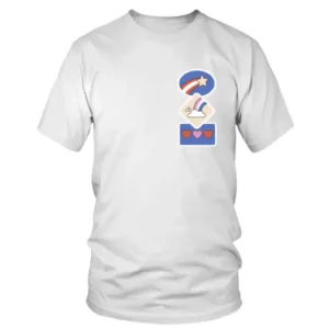 Red White and Blue Color Multiple Graphics T-shirt