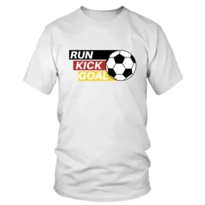 Run Kick Goal with Soccer Football Graphics T-shirt