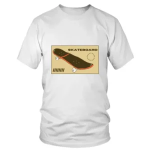 Skateboard in Olive Brown T-shirt