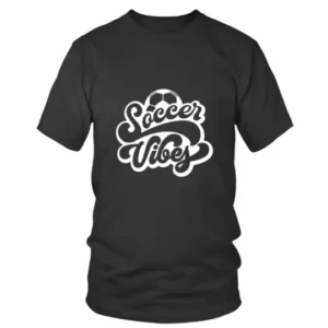 Soccer Vibes in Black and White Graphics T-shirt