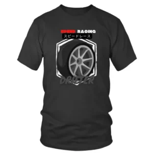 Speed Racing Drifter with Wheel Pic T-shirt