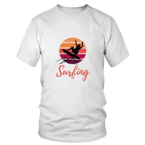 Surfing in Retro Style Graphics T-shirt