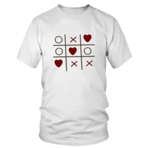 Tic Tok Toe with Red Hearts Cool T-shirt