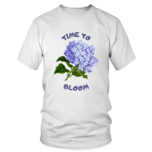 Time To Bloom Purple Flower T-shirt